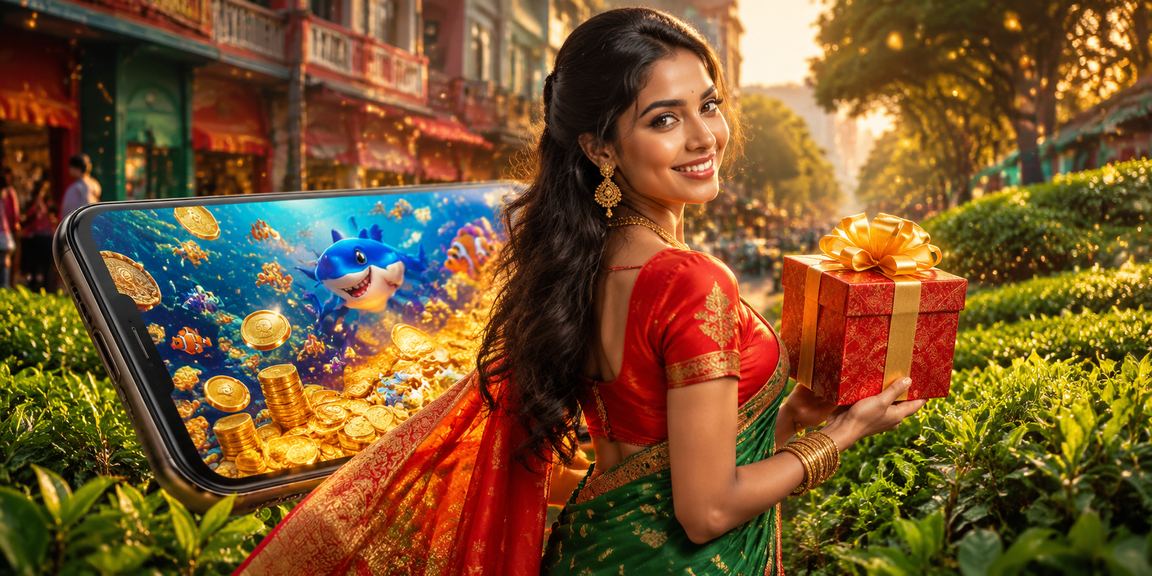 কুমিল্লায় একজন নারী মোবাইলে অনলাইন লটারি উপভোগ করছেন